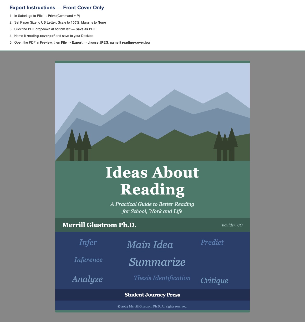 Ideas about Reading cover